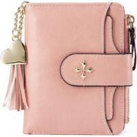 Porte-monnaie zippé décontracté pour femmes (rose)
