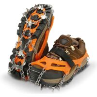 Crampons à crampons de traction pour chaussures (orange L)