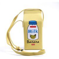 Sac à bandoulière en cuir PU lait box (banane)