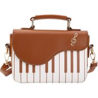 Sac à main piano pour femme, sac messager (marron)