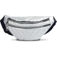 Sac ceinture en cuir avec ceinture réglable (argent)