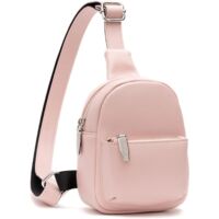 Sac poitrine de sport outdoor multi-usages ultra-léger à une épaule pour fille (rose)