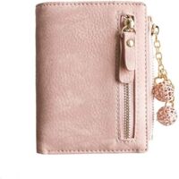 Mini porte-monnaie zippé pour femme (rose)