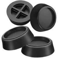 4pcs amortisseur de vibrations machine à laver tapis anti-vibration tapis de machine à laver, noir