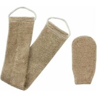 Sangle Lave Dos Gant de Crin Eponge Exfoliante Dos en Chanvre 100% Naturel pour Corps Dos Douche Bain Hommes Femmes