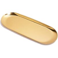 1 morceau de plateau à bijoux en acier inoxydable petit plateau à bijoux (grande taille)
