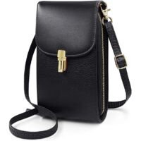 Sac à bandoulière pour téléphone pour femme (noir),