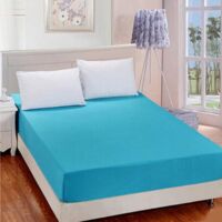 Drap-housse en pour matelas profond de 25 cm – Simple, double, King size et Super King size, bleu, 180 x 200 cm