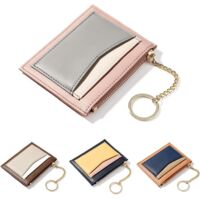 Porte-monnaie multi-fentes en cuir PU pour femme (rose),