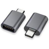 Adaptateur USB C vers USB (Paquet de 2), Adaptateur USB-C vers USB 3.0, Adaptateur USB Type-C vers USB, Adaptateur Thunderbolt 3 vers USB Femelle OTG pour MacBook Air 2020, iPad Pro 2020,