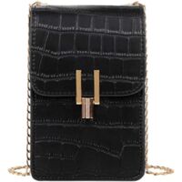 Portefeuille mobile en PU (noir),