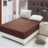 Drap-housse en pour matelas profond de 25 cm – Simple, double, King size et Super King size, marron foncé, 150 x 200 cm