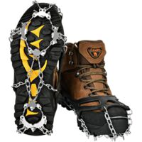 Crampons Neige Antidérapants, Crampons Antidérapants, Crampons à Glace Antidérapants avec 19 Les Dents, Crampons a Neige, Crampons pour Chaussures Antidérapant pour Glace Escalade Pêche Noir (XL),