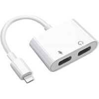 Adaptateur de Casque pour iPhone Lightning vers 3,5 mm Adaptateur Dongle AUX Audio Jack Compatible avec iPhone 13/12/11/11 Pro/X/XR/XS/8/7 Prend en Charge Tous Les systèmes iOS,