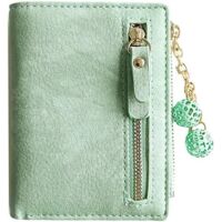 Mini porte-monnaie zippé pour femme (vert),