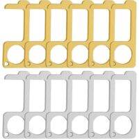 12PCS Ouvre Porte Sans Contact, Réutilisables Crochet HygiéniquePortable Mains Libres Outil Clé pour Extérieur le Bureau L'ascenseur Machine ATM, Garder Les Mains Propres,