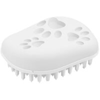 Brosse de massage pour bain pour animaux de compagnie - Peigne de toilettage avec poils en silicone souple pour shampooing et massage chiens et chats à poils courts ou longs