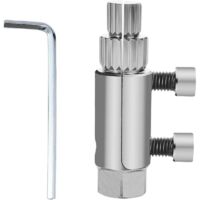 Broken Threaded Pipe Extractor Tool, Broken Pipe Extractor Tool, Stripped Screws and Damaged Bolts (Silver)