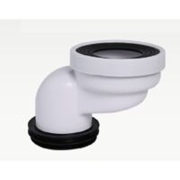 Buse de raccordement pour tuyau de toilette – Buse de vidange excentrique 10 cm en PVC – Étanchéité parfaite avec joint caoutchouc