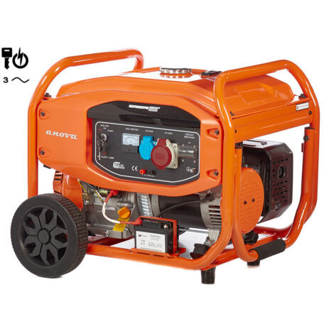 Groupe électrogène thermique - 420cc - Alimentation triphasée 7000 W - Réservoir 28 L - GC7000TFE ANOVA
