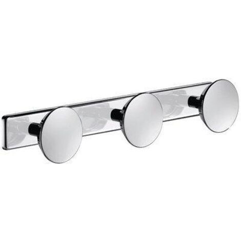 Delabie – Porte-vêtement inox 3 têtes – Fixation murale – Finition brillante – Dimensions 345x40mm – Pour espaces modernes