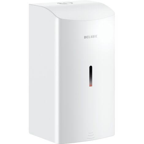 Distributeur de savon liquide électronique Delabie 0,5 l en acier inoxydable 1.4301 blanc (1/2)