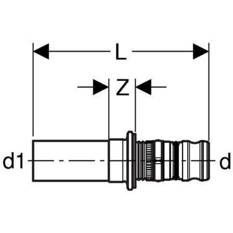 Raccord de transition Mepla Mapress D32x28 Réf 604.508.00.5 (1/2)