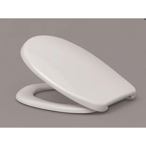 Haro O200 Siège de WC avec charnière en acier inoxydable blanc (1/5)