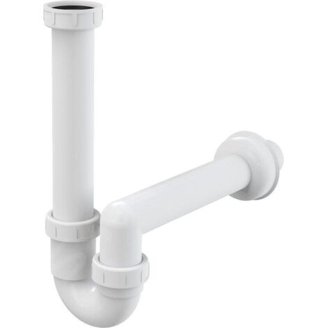 Alcadrain Siphons - Siphon tubulaire diamètre 40 mm avec écrou de trop-plein A80-DN40
