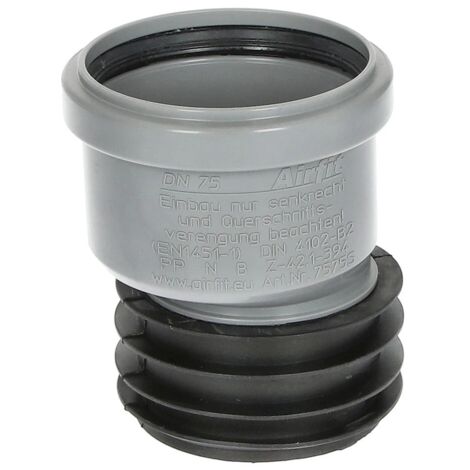 Manchon enfichable universel HT DN75 – Raccord PE en polypropylène – Résistant à l'eau chaude jusqu'à 90 °C – Joint EPDM pour étanchéité – Airfit