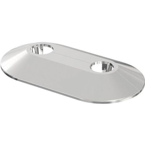Flamco Double rosace RVDC 15/50 pour tube 15 mm chromé Polypropylène