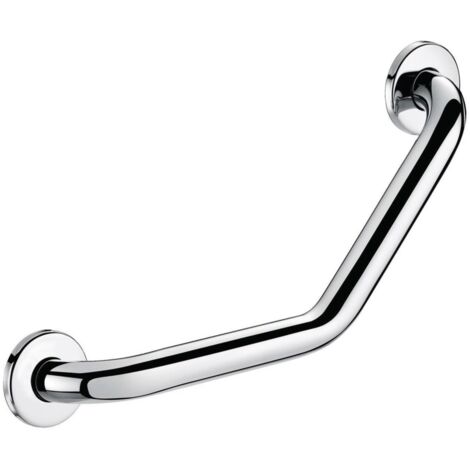 Delabie - Barre d'appui coudée 135°Ø 32 220x220mm Inox poli brillant