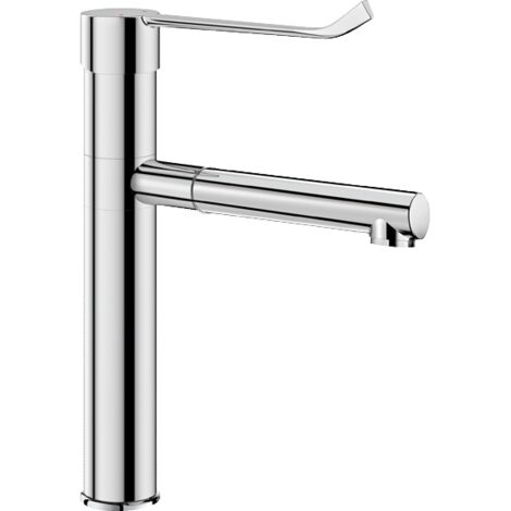 Delabie EHM avec bec pivotant BIOCLIP H.180 L.185 + 2 sorties en acier inoxydable (1/2)