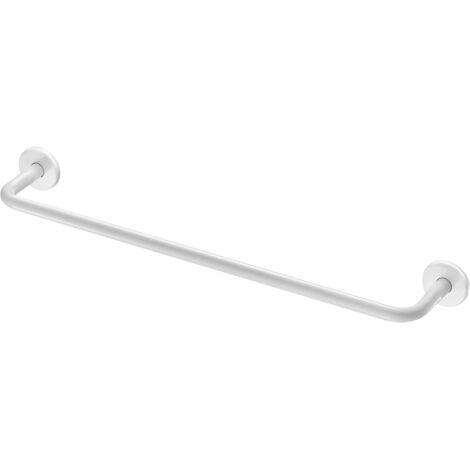 Portemanteau Delabie avec 1 barre D20 L600mm, finition époxy poudre blanche (1/2)