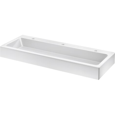 Delabie Kita Gouttière à lavage MINERALCAST murale L1400 3 trous. D35mm inclus (1/2)