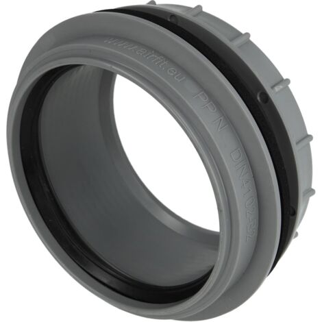 Le Sanitaire – Manchon à visser DN110 – Raccord d'évacuation PVC en polypropylène ignifuge – Diamètre de forage 121 mm – Résistant à l'eau chaude