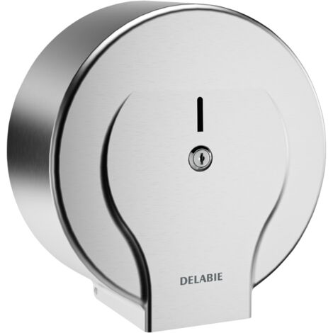 Support de papier toilette Delabie pour rouleau de papier 400 m, acier inoxydable 1.4301 satiné (1/3)