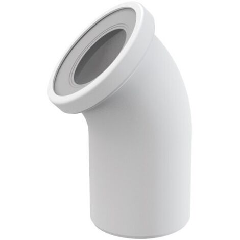 Pipe coudée de WC diamètre 110mm / 45° (1/2)