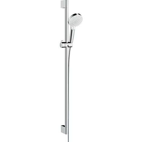Hansgrohe – Ensemble de douche Crometta Vario – Douchette à main 10 cm – Barre de douche 90 cm – Flexible 160 cm – Technologie QuickClean (1/10)