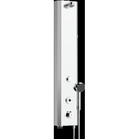 MORA tronic panneau de douche WMS, avec fonction thermostat, raccord supérieur, avec pomme de douche à main, alimenté par batterie (1/2)