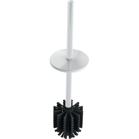 Brosse pour WC Delabie avec revêtement en acier inoxydable poudré blanc (1/2)