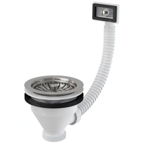 Alcadrain Accessoires - Sortie d'évier 6/4", trop-plein flexi A38 (1/2)