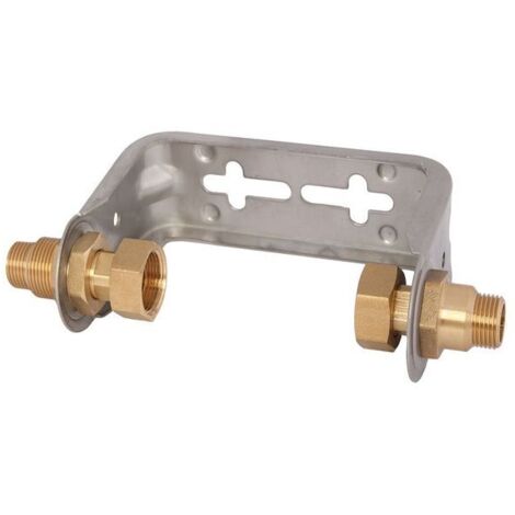 JS ROBINET D'ANGLE ENCASTRÉ, M. VSB, ÉTOILE 110MM, QN 1,5, 1/2"x1/2", INOX (1/3)