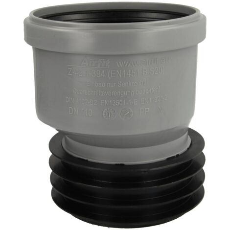 Manchon enfichable universel DN125 – Polypropylène ignifuge – Résistance 90 °C – Pour tuyaux jusqu'à 125 mm – Airfit