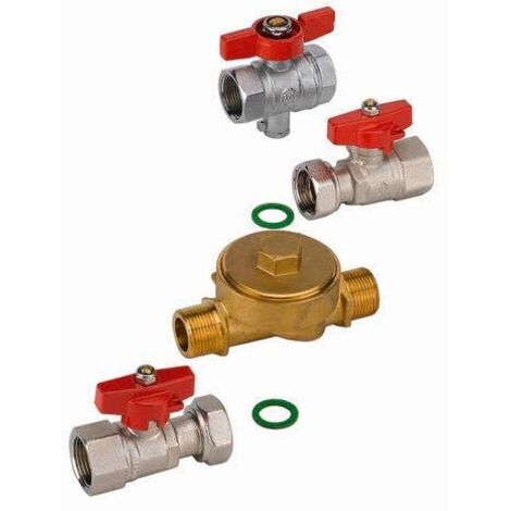 Kit d'installation pour compteur de chaleur – Koax 1/2" 110 mm appareils de mesure d'eau