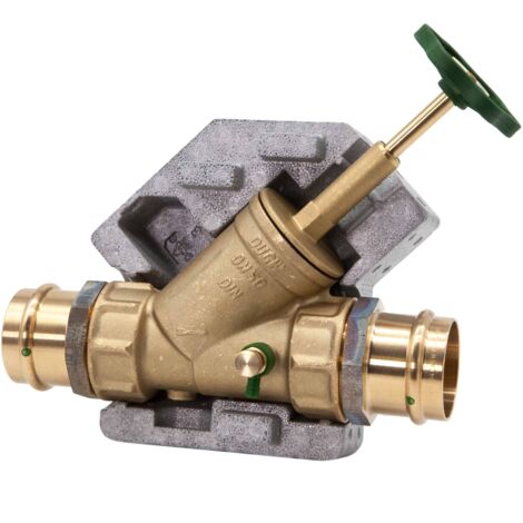 Vanne de débit libre JS, raccord de pression, filetage intérieur, avec décharge, raccords, DN50, PR54, DVGW (1/3)