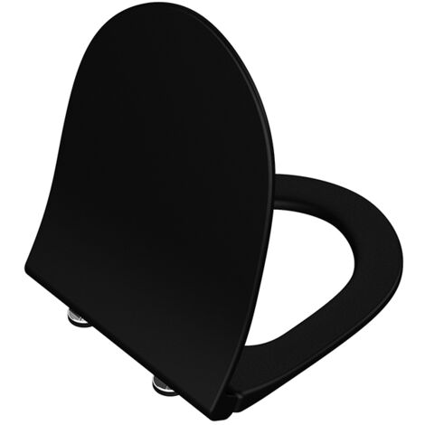 Vitra L300 Noir Siège de WC fin, fermeture douce