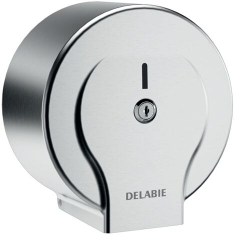 Support de papier toilette Delabie pour rouleau de papier 200 m, finition 1.4301 satiné (1/2)