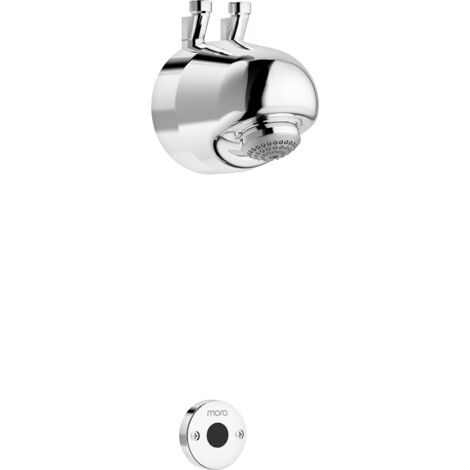 MORA tronic Compact pomme de douche WMS, avec thermostat, raccordement par le haut, alimentation secteur (1/3)