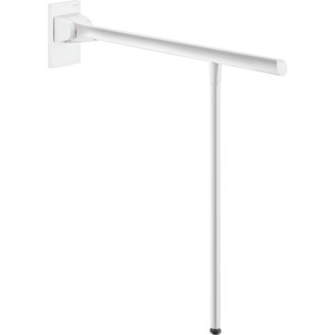Poignée pliable de soutien Delabie Be-Line avec pied D42 L.650 en aluminium blanc (1/3)